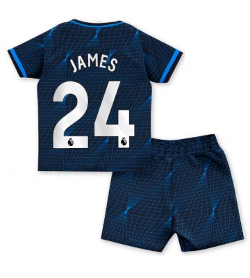 Maillot de foot Chelsea Reece James #24 Extérieur enfant 2023-24 Manches Courte (+ pantalon court)